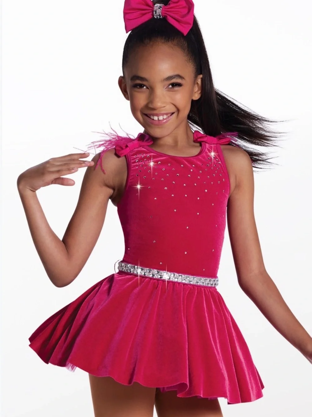 Weissman Kids Hot Pink Sparkle Dance Costume